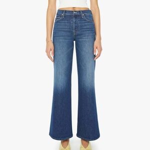 MOTHER Flare Jeans in Deep Blue Tomcat Roller Skimp